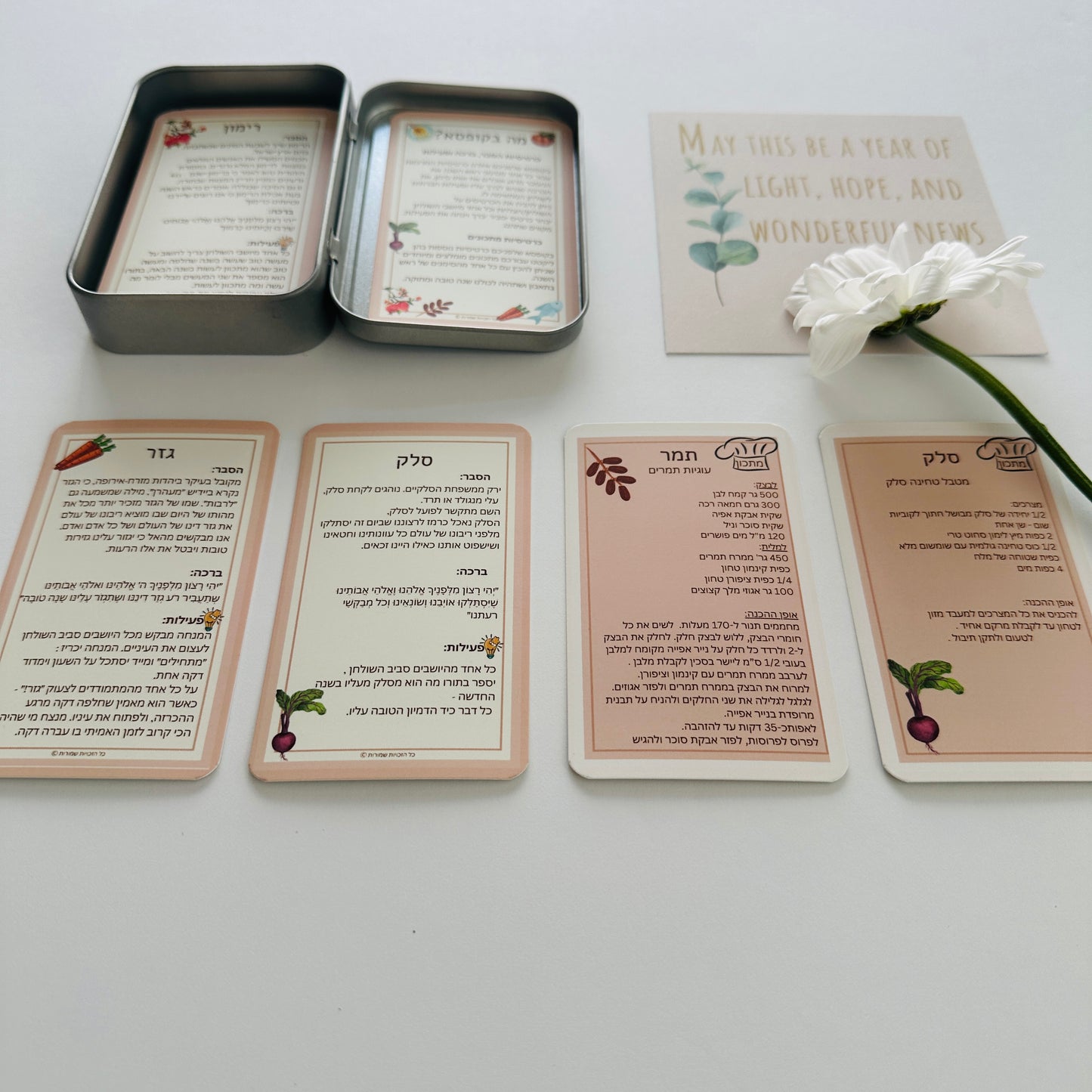 Rosh Hashanah Cheers Set – Liqueur & Symbolic Bowls